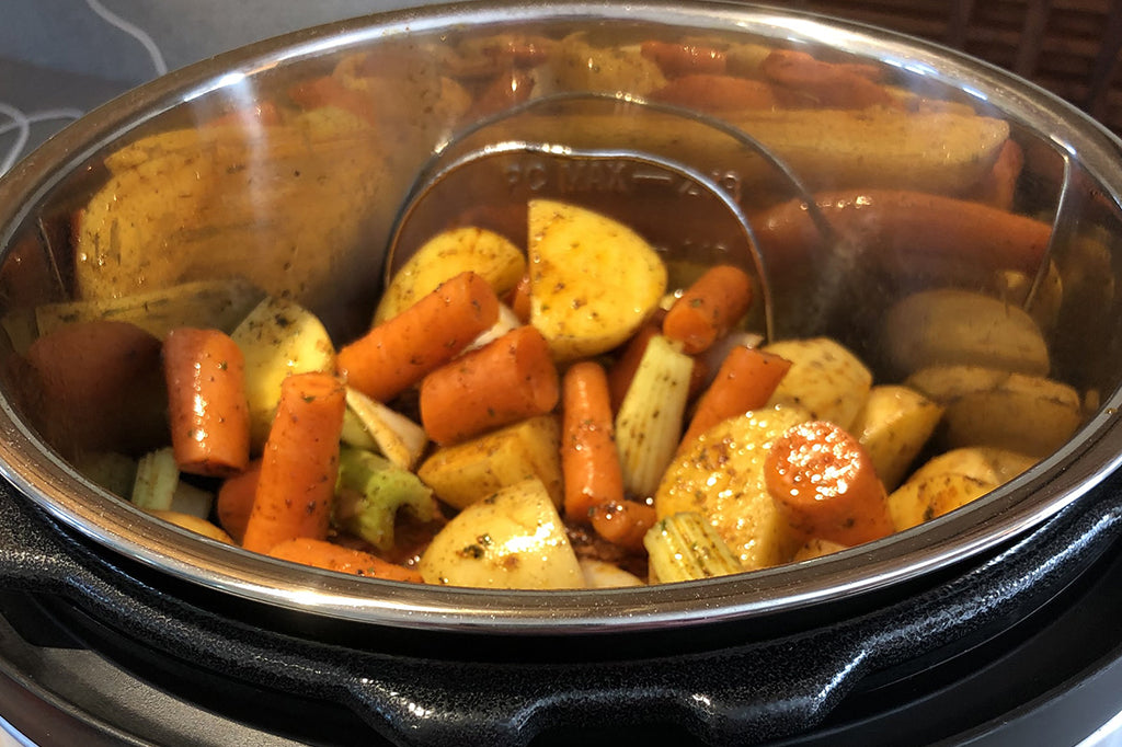 Instant Pot<sup>®</sup> Bone-In Chicken Breast with Veggies
